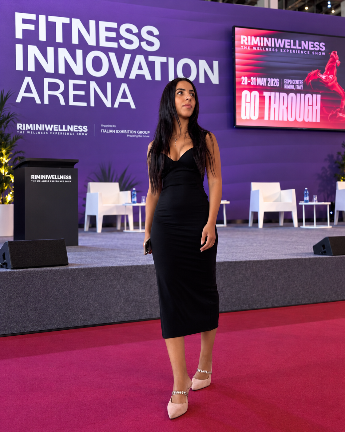 Jasmine Haffadi sul palco della Fitness Innovation Arena al RiminiWellness 2026